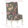 Fauteuil fleuri style Louis XV miniature avec assise rembourrée