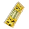 Fleurs de tournesols miniatures en boîte imprimée ouvrante pour maison de poupées.