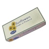 Fleurs de tournesols miniatures en boîte imprimée ouvrante pour maison de poupées.