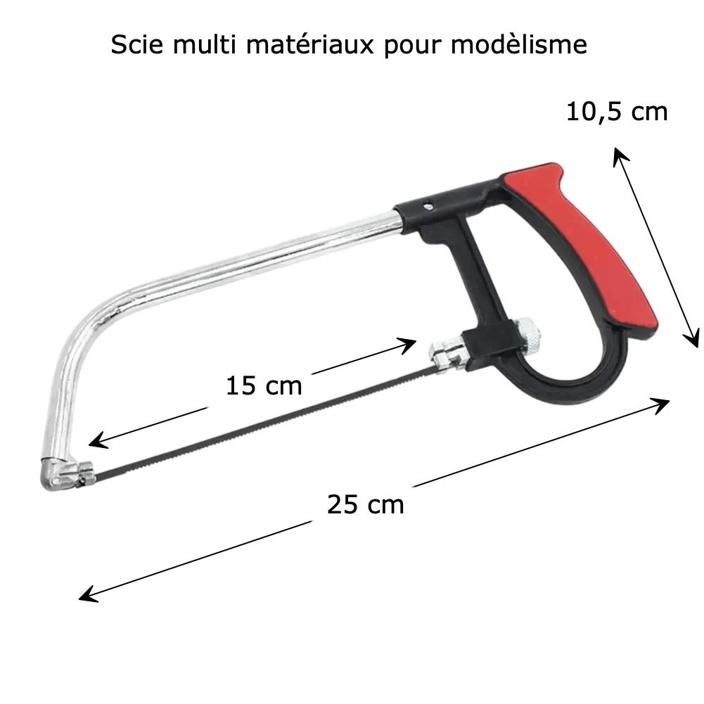 Scie multi-matériaux pour modélisme avec kit de lames interchangeables