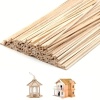 Baguettes carrées bois naturel 4,8 mm x 300 mm pour maisons de poupées.