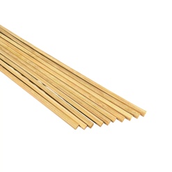 Lot de 10 baguettes carrées en bois foncé 4,8 x 4,8 x 300 mm pour créations miniatures