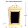 Armoire de toilette miniature en bois brut avec porte miroir ouvrante avec dimensions