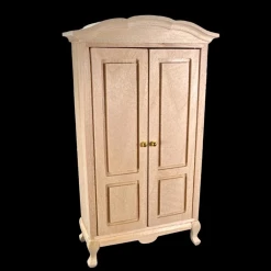 Armoire deux portes miniature bois brut personnalisable avec étagère haute. Photo Principale