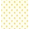 Papier mural fleuri miniature avec fleurs violettes et fond crème, idéal pour maisons de poupée.