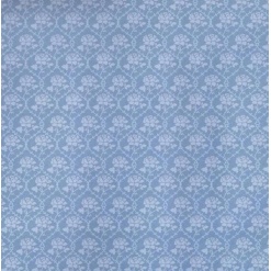 Papier peint miniature fleurs bleues pour maison de poupée, décoration raffinée et romantique à l’échelle 1/12ᵉ. 43 cm x 60 cm