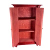 armoire miniature 2 portes ouverte avec étagères bois acajou 1/12e