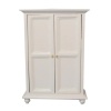 armoire miniature blanche 2 portes style classique 1/12e