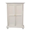 armoire miniature blanche 2 portes style classique 1/12e