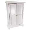 armoire miniature bois peint blanc vue en perspective 1/12e