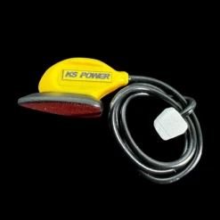 Ponceuse vibrante jaune miniature avec fil pour maison de poupée échelle 1:12. Vue principale