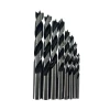 Set de mèches à bois pour perceuse, idéal pour la fabrication de mobilier miniature et maisons de poupées. Ø 10 à 3 mm, livré en coffret rigide. Sur fond blanc