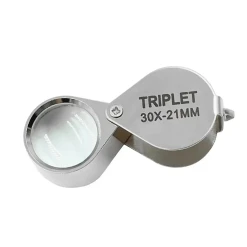 Loupe de précision 30X repliable en laiton argenté pour miniatures vue principale