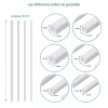 Goulottes en PVC blanc 2 mm x 2 mm pour cacher les câbles électriques en miniature, idéales pour maison de poupée ou projets de modélisme. Détail des tailles Informations diverses