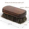 brosse crin de cheval pour papier peint miniature : Vue de biais avec dimensions