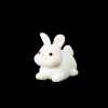lapin miniature blanc assis résine 1/12 Vue principale