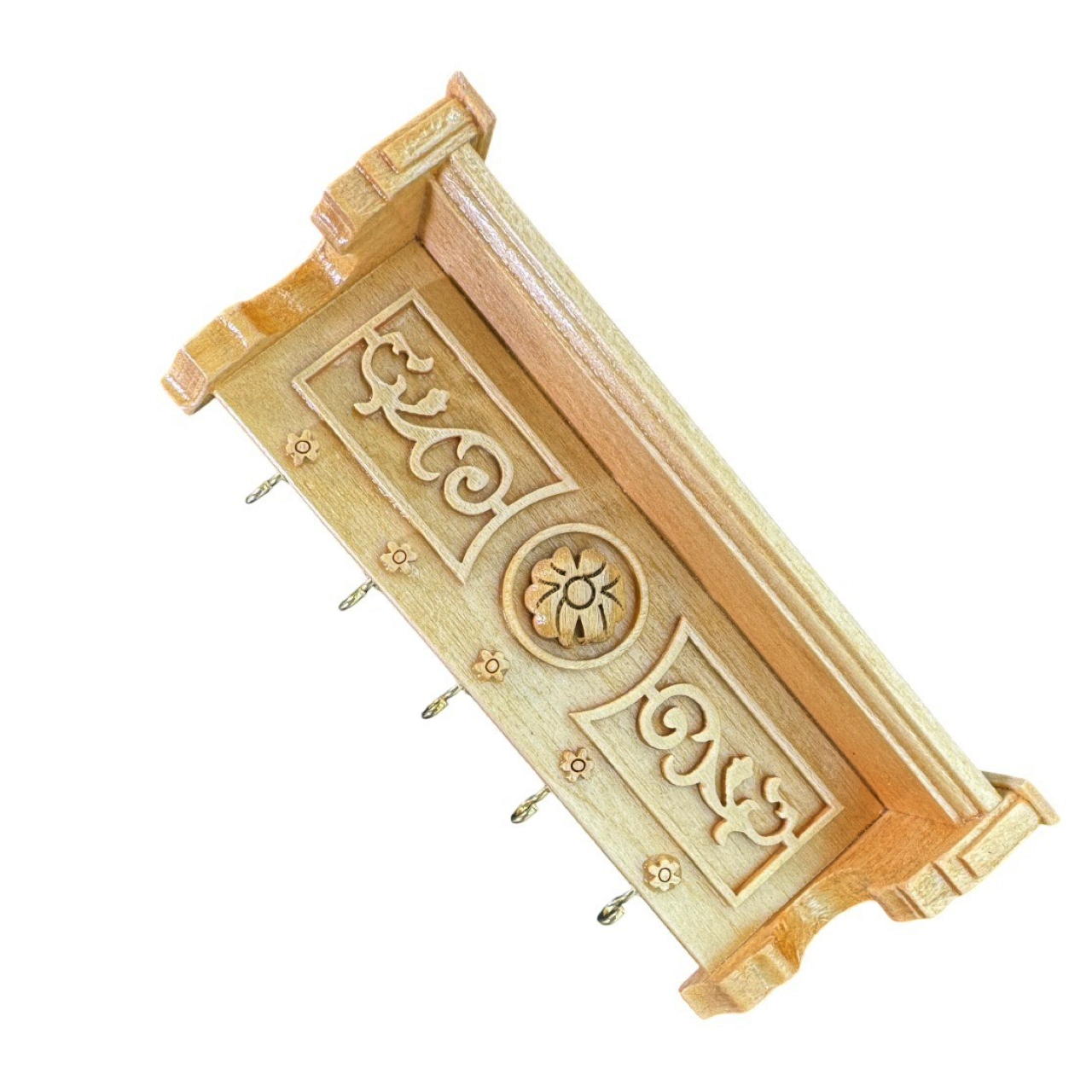 Étagère miniature bois sculpté - Vue de coté