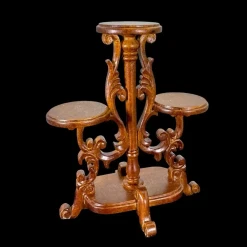 porte-plante miniature bois Rococo vue principale