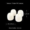 vasque luminaire miniature PVC opaque 1/12ᵉ du dessus photo principale avec dimensions