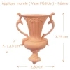 Applique murale Vase Médicis en résine 1/12ᵉ — vue principale avec dimensions