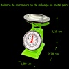 Balance de ménage verte — vue principale avec dimensions