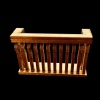 Balcon en bois rectangulaire miniature échelle 1/12ᵉ vue principale de face