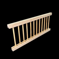 Balustrade en bois brut pour maison de poupée 1/12ᵉ vue principale