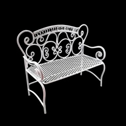 Banc de jardin en métal blanc — vue principale