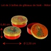 Boîtes de Noël en métal — vue principale avec dimensions