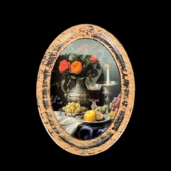 Cadre miniature bronze patiné nature morte 1/12ᵉ vue principale