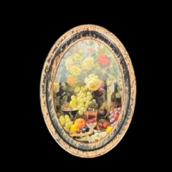 Cadre miniature bronze fruits chandelle 1/12ᵉ vue principale