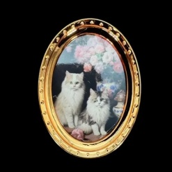 Tableau miniature chat cuivré 1:12 vue principale