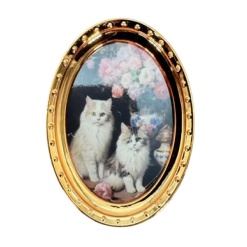 Tableau miniature chat cuivré 1:12 vue principale fond blanc