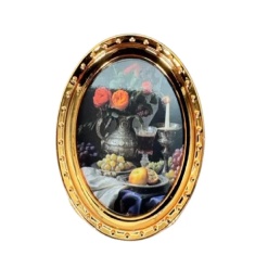 Cadre miniature cuivré nature morte 1/12ᵉ