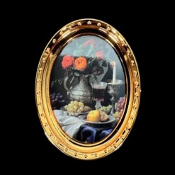 Cadre miniature cuivré nature morte 1/12ᵉ vue principale