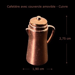 Alternative view of Cafetière en cuivre avec couvercle amovible