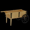 Charrette de marché en bois miniature — vue principale fond noir