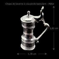 Chope de taverne en métal — vue principale avec dimensions