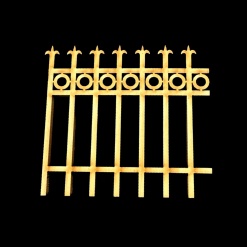 Clôture bois décorative 1/12ᵉ, lot de 4 sections — vue principale