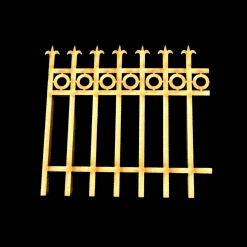 Clôture bois décorative 1/12ᵉ, lot de 4 sections — vue principale