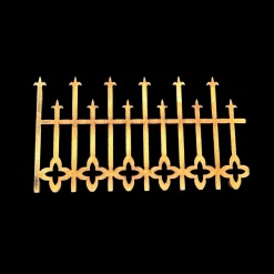 Clôture bois gothique 1/12ᵉ, lot de 4 sections — vue principale