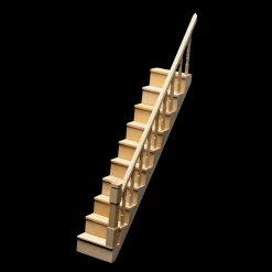 Escalier bois 1/12ᵉ avec retour Houseworks — vue principale