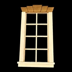 Fenêtre bois fronton large vue principale