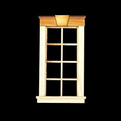 Fenêtre à fronton bois fixe 1/12ᵉ à 8 carreaux — vue principale