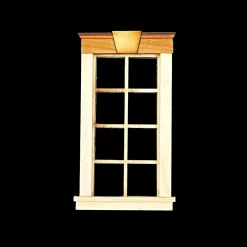 Fenêtre à fronton bois fixe 1/12ᵉ à 8 carreaux — vue principale
