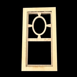 Fenêtre bois avec oculus vue principale