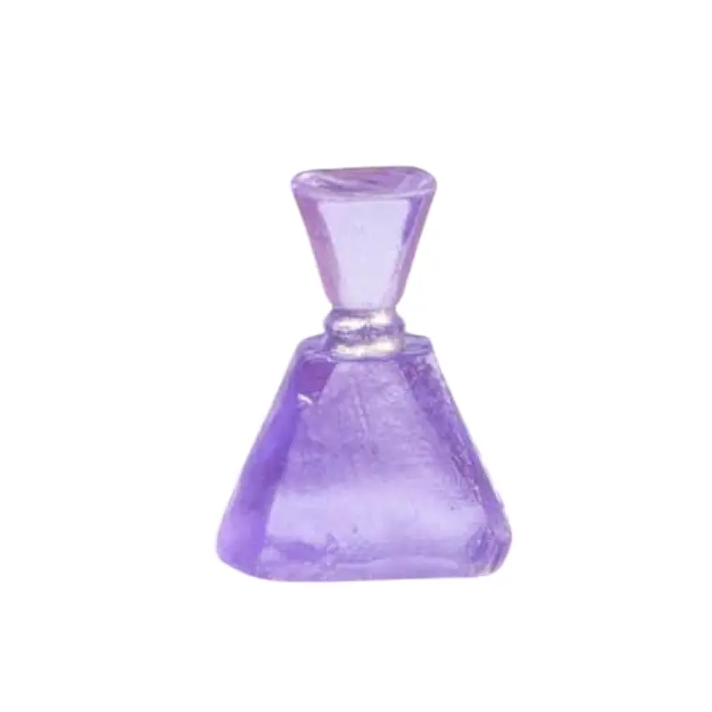 Flacon eau de toilette violet en résine, vue principale fond blanc