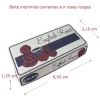 Roses rouges en boîte imprimée — vue principale avec dimensions.