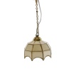 Lampe Tiffany miniature suspensions blanche LED 1/12ᵉ — vue principale — vue principale fond blanc