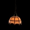 Lampe Tiffany miniature suspensions blanche LED 1/12ᵉ — vue principale — vue principale fond noir